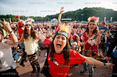Gdansk. Fanzone - Strefa Kibica. Relacja meczu Mistrzostw...