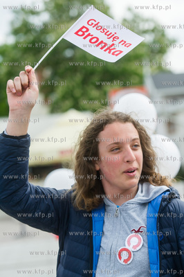 Sopot. Marsz poparcia dla Prezydenta Bronislawa Komorowskiego...
