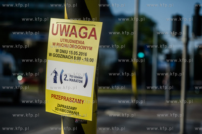 Gdansk. Tabliczka z informacją o planowanych utrudnieniach...