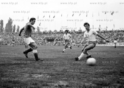 Mecz pomiędzy reprezentacjami Polski i ZSRR na stadionie...