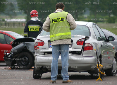 Wypadek drogowy na skrzyzowaniu ul. Pomorskiej i Gdanskiej...