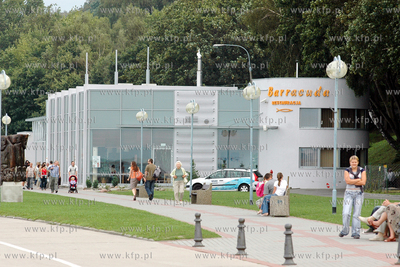 Restauracja Barracuda w Gdyni., w jej hallu na codzień...