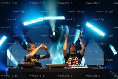 Gdansk. Plac Zebran Ludowych. Festiwal MTV Gdansk Dzwiga...