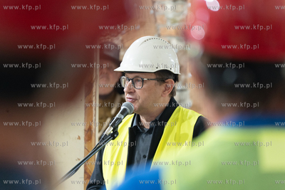 Uroczystość zawieszenia wiechy na budynku dawnej...