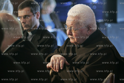 Konferencja prasowa  po pozarze w kosciele sw. Katarzyny...