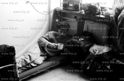 Strajk studencki na Uniwerytecie Gdanskim w Gdansku....