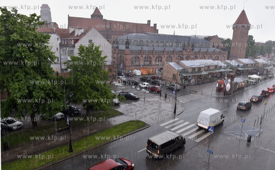 Ulewa w Gdańsku na Podwalu Staromiejskim. 11.05.2018...