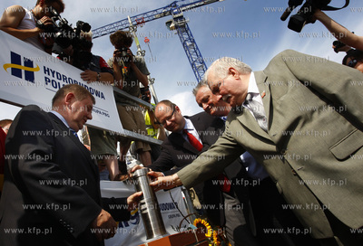 Gdansk Letnica. Ceremonia wmurowania kamienia wegielnego...