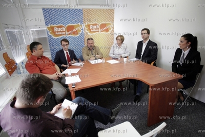 Gdansk. Konferencja prasowa w biurze posla Ruchu Palikota...