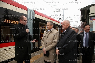 Gdansk. Prezentacja nowego tramwaju PESA Jazz Duo....