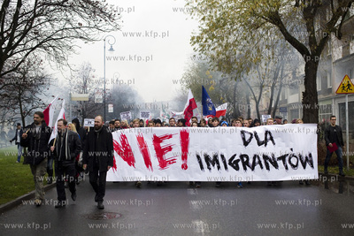 Gdańsk. Manifestacja przeciw imigrantom. 22.11.2015...