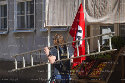 Ulica Chlebnicka w Gdańsku. Przygotowanie scenografi...