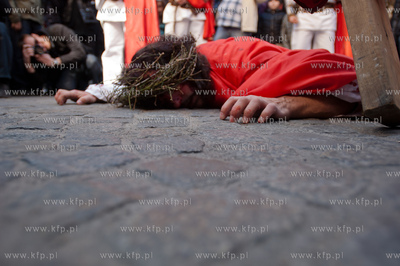 Wielki Piatek. Misterium Meki Panskiej na ulicach Gdanska....