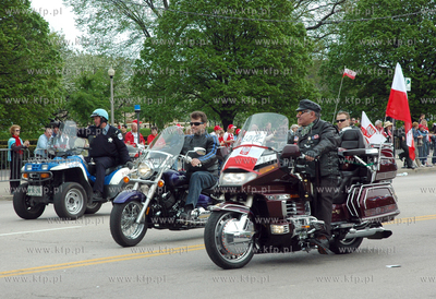 Parada 3-majowa, chicagowskiej Polonii. Nz. parada...