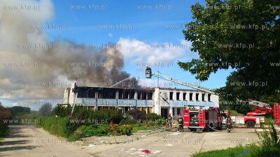 Pozar pustostanu na ulicy Hallera w Gdansku. Pozar...