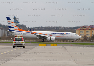 Port Lotniczy Gdansk im. Lecha Walesy. Nz. Boeing 737-800...