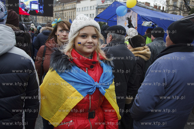Lwow. Ukraina. Pokojowe demonstracje antyrzadowe na...