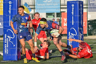 Sopot. Stadion Ogniwo Sopot. Ekstraliga rugby. Mecz...