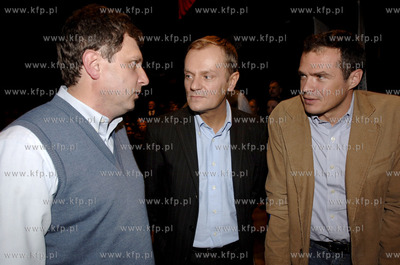 Gdansk. Kino Zak. Pomorski wieczor wyborczy Platformy...