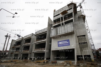 Gdansk. Uroczystość zawieszenia wiechy na budowanym...