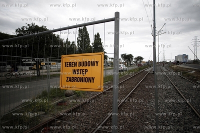 Gdansk Letnica. Przebudowa torowiska przy ul. Marynarki...