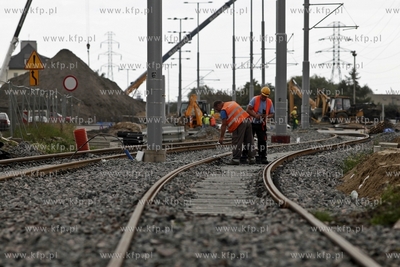 Gdansk Letnica. Przebudowa torowiska przy ul. Marynarki...