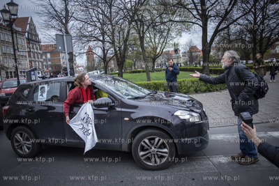 Protest samochodowy  przeciwko projektowi ustawy o...