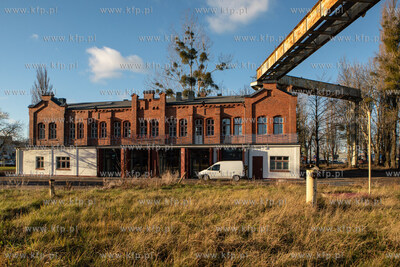 Gdańsk, Stocznia Cesarska. Remiza strażacka w trakcie...