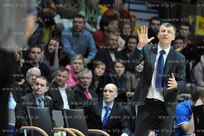 Gdynia. Mecz XXII kolejki Polskiej Ligi Koszykowki...