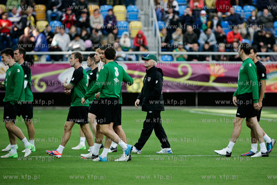 Gdynia. Stadion Miejski. Otwarty dla publicznosci trening...