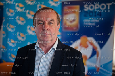 Sopot. Konferencja prasowa poprzedzajaca zawody Tyczka...