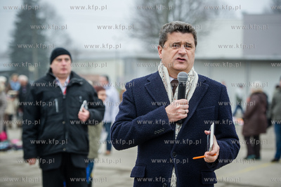 Gdansk. Targowisko - Rynek Elblaska. Spotkanie kandydata...