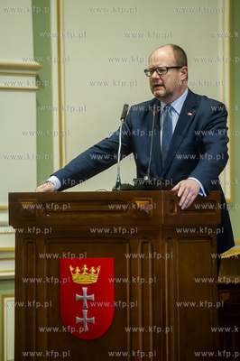 Gdansk. Nowy Ratusz. Sesja Rady Miasta Gdanska. Glosowanie...