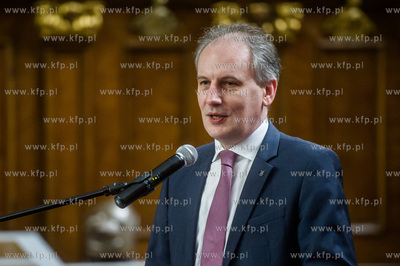 Gdansk. Dwor Artusa. Uroczystosc wreczenia
listow...