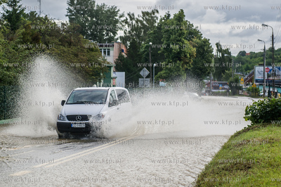 Gdańsk. Skutki silnych opadow, które przeszły nad...