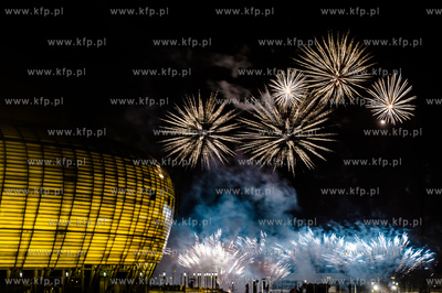Teren Stadionu Energa Gdańsk. Miedzynarodowy pokaz...