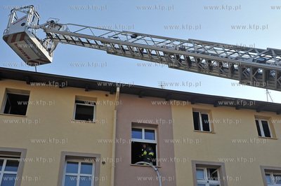 Sopot ulica Grunwaldzka 97a. Pozar mieszkania na poddaszu....