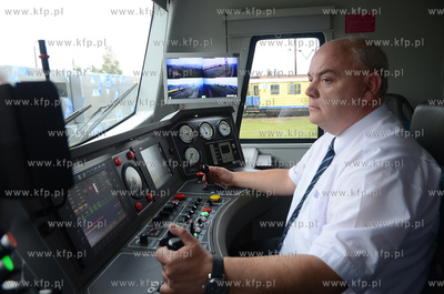 Gdynia. Prezentacja symulatora lokomotywy SIMTRAQ....