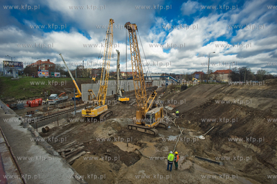 Budowa przystanku SKM Gdansk Srodmiescie. 5.11.2013...