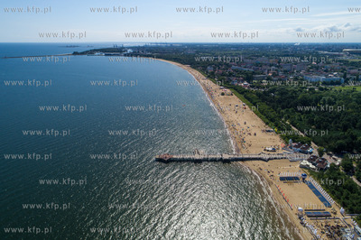 Gdańsk, Brzeźno, molo, plaża, ścieżki rowerowe.22.07.2017...