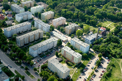Gdansk Przymorze z lotu ptaka. Osiedle Tysiaclecia...