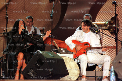 Kaya i Goran Bregovic na festiwalu Piosenki w Sopocie....