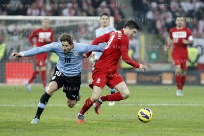 Gdansk.PGE Arena. Mecz towarzyski Polska - Urugwaj....