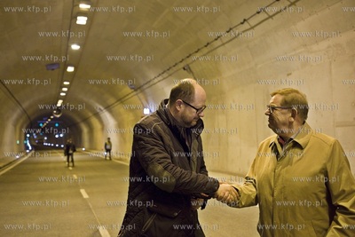 Gdańsk. Prezentacja tunelu pod Martwą Wisłą. Nz....