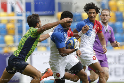 Gdynia. Mistrzostwa Europy w Rugby 7. Mecz Hiszpania...