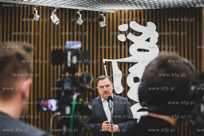 Gdańsk. Konferencja prasowa przewodniczącego NSZZ...