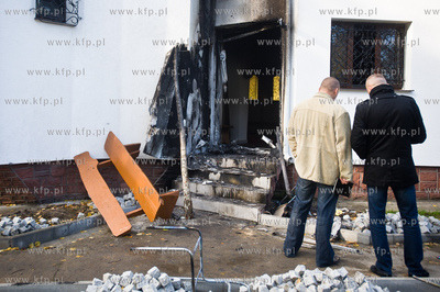 Gdansk. Meczet przy ul. Abrahama, pod drzwiami ktorego...