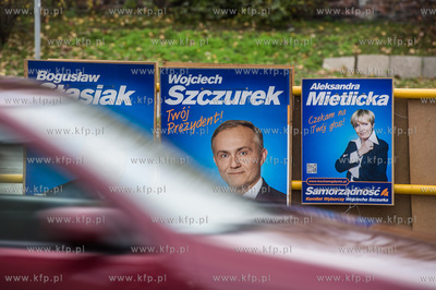 Gdynia. Kampania wyborcza do samorzadu. Plakaty wyborcze...