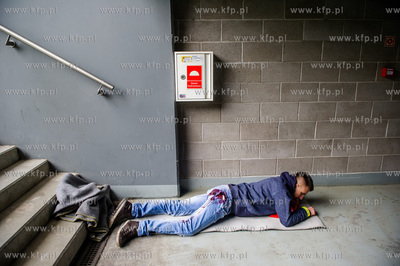 Gdansk. Stadion PGE Arena. Cwiczenia grup ratownikow...