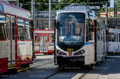 Gdansk. Wrzeszcz. Zajezdnia tramwajowa Zakladu Komunikacji...